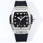 MS Factory Swiss Copy Hublot Spirit of Big Bang Diamond Case Black Face Watch 
